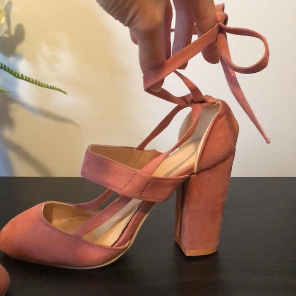 Mauve block heels - Picture 6 of 9
